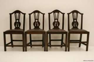 Set of 10 Georgian Solid Oak Kitchen / Dining Chairs  