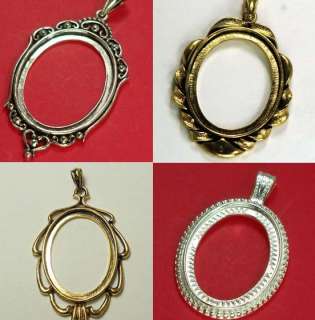 Cab Cabochon Jewelry Findinding Pendent setting plated  