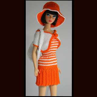   Hand Knit Fashion Doll Clothes for Silkstone & Vintage Barbie  