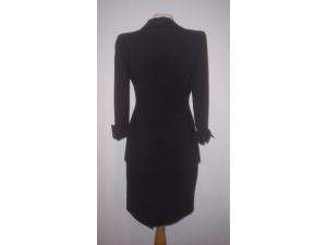 Badgley Mischka black & violet sequin eve skirt suit 10  