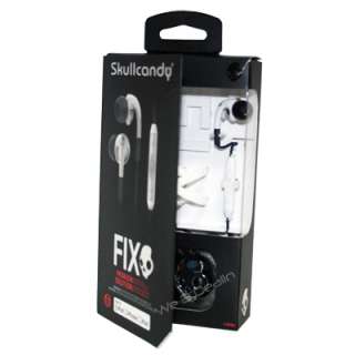 Skullcandy FIX Earbud Headphones In Ear Microphone White/Chrome iPhone 
