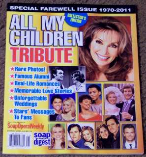 Soap Opera Digest ALL MY CHILDREN Farewell Issue 1970 2011 Collectors 