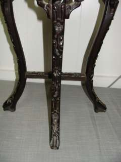 Antique Chinese Carved Rosewood Plant Stand Table  