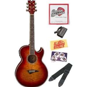  Dean Performer Florentine Quilted Ash Acoustic Electric Guitar 