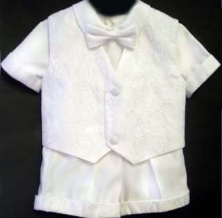 Infant Boy Flore Designer Christening Shorts S M L XL  