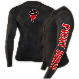   MMA Black Rash Guard Long Sleeve Shirt (SizeS)