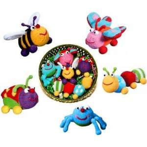  100% Organic Bug Rattles Gift Basket by Zubels Toys 
