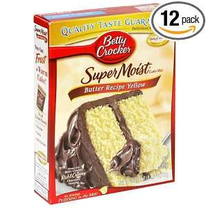   Cake Mix, Butter Recipe Yellow, 18.25 Ounce Boxes (Pack of 12
