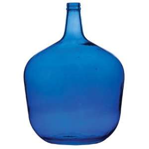  Vietri Recycled Prism Glass Bottle Cobalt Blue