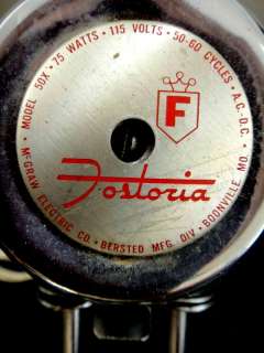 vintage FOSTORIA CHROME MIXER retro model 50X AC/DC mo  