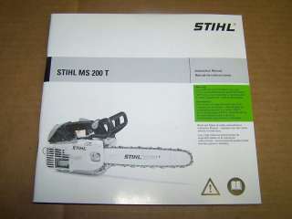 275) Stihl Operator Manual MS 200T Chain Saw  
