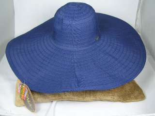 YOU ARE BIDDING ON ONE (1) NEW SCALA LADIES HUGE BRIM RIBBON SUN HAT
