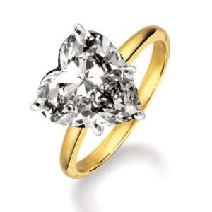 Certified 18k Yellow Gold Heart Shape Diamond Solitaire Ring (0.79 
