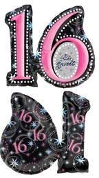 Sweet sixteen birthday party balloons 16 decorations  