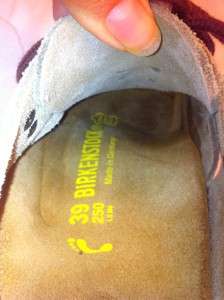 Birkenstock Mens 39 Alabama Suede Taupe Oxford Shoes Gray EVA Narrow 