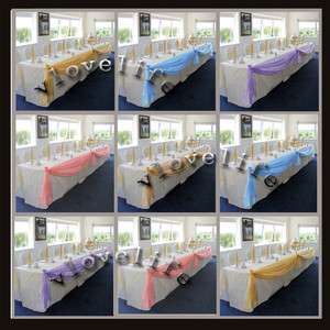   Sheer Organza Swags For Wedding Party Top Table Bow Decorations colors