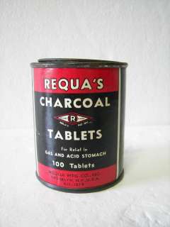 Vintage Requas Charcoal Tablets Tin  