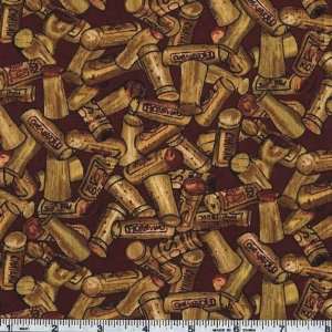  45 Wide Bistro Corks Wine Fabric By The Yard Arts 
