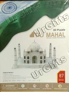   Paper Cardboard 3D Puzzle Model Taj Mahal India Agra 87 pieces a Box