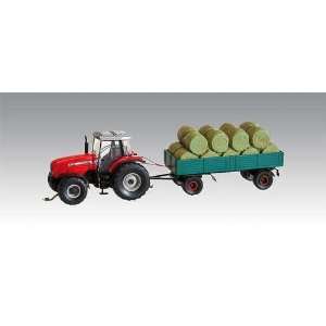   Tractor (Wiking) With Round Bale Trailer (Brekina) V