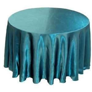  108 inch Round Satin Hunter Green Tablecloth (10 Pack 