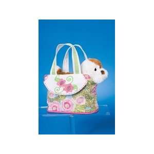  Spring Fling Floral Sassy Pet Sak Purse With Plush Brown 