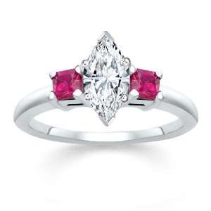   MARQUISE DIAMOND W PRINCESS PINK SAPPHIRE RING Samuel David Jewelry