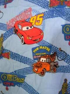 Disney Pixar CARS toddler/crib quilt 41 x 56 MATER Lightning McQueen 