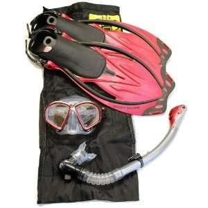 Snorkeling Scuba Dive Dry Snorkel Purge Mask Gear Set  