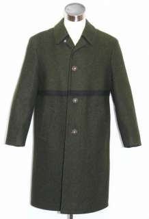 LODEN Men Austria BOILED WOOL Winter Trench Over COAT L  