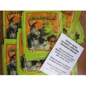  Shrek 2 Panini 40 Stickers Packs New Cat in Boots 