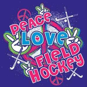  Neon Peace Love Field Hockey
