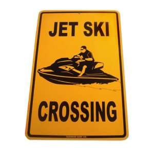  Seaweed Surf Co Jet Ski Crossing Aluminum Sign 18x12 
