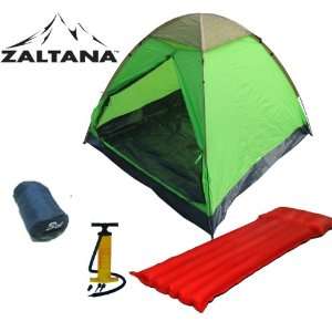   dome tent with Air Bed, Air Pump & 3Lb sleeping bag