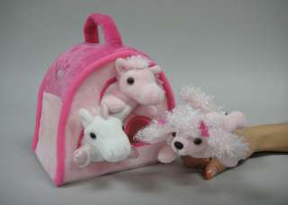 Brand new with tag. Unipak Designs Plush PINK CROWN ANIMAL HOUSE WITH 