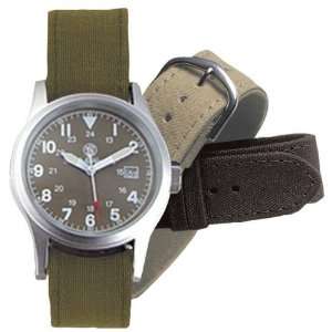 OD Green Face Smith and Wesson Paracord Survival Watch   Size Large 