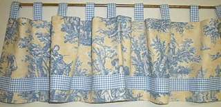 Valance Tab Top Waverly Country Life Toile; Lake  