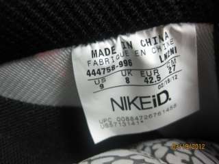 Unreleased Nike Air Force 1 iD Bespoke Sample SZ 9 Black Cement Jordan 