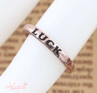 Lot 8 Pcs Set Mixed Charm Lettering Alloy Old Wishing Rings  