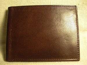 Countess Mara Mens Dark Brown Genuine Leather Bifold Wallet  