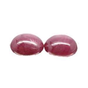  2 Pink Red Star Ruby Oval Unset Gemstone 8mm (Qty2) Arts 