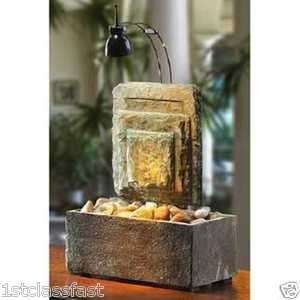   LIGHTED TABLETOP WATER FOUNTAIN VARIABLE FLOW 736916197847  