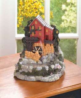 COUNTRY COTTAGE WATER WHEEL DESK TABLE TOP FOUNTAIN  