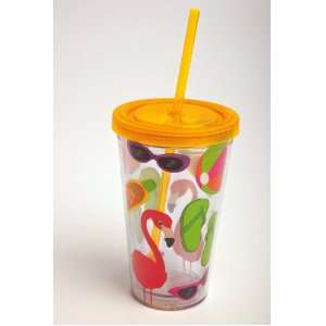  Insulated Cup w/Straw 17oz, Summer Fun