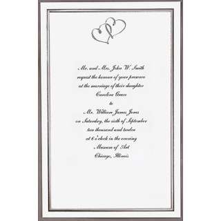   Occasion Printable 50ct Ivory Sweet Hearts Gold Wedding Invitation Kit