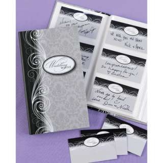 Wedding Wishes printed on front of book. The guest book measures 4 1 