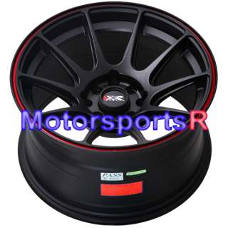   Black Red Stripe Concave Rims Wheels 4x100 90 00 05 Mazda Miata  