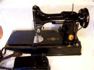 Singer Featherweight 221 1 sewing machine, 1950, Exc. Cond, with case 