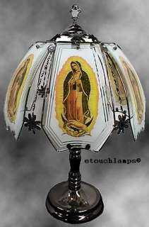 Virgin Mary Touch Lamp Pewter Base angel touch lamps  