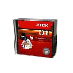  TDK X1CDR80KXM10 CDR 80 Recordable Disc Electronics